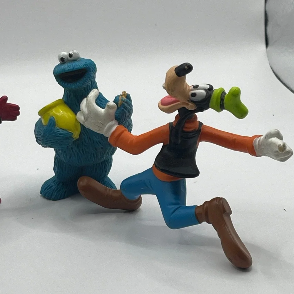 VTG 90s PVC Figure Lot McDonald's Hamburglar Cookie Monster Goofy Kool-Aid Man